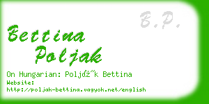 bettina poljak business card